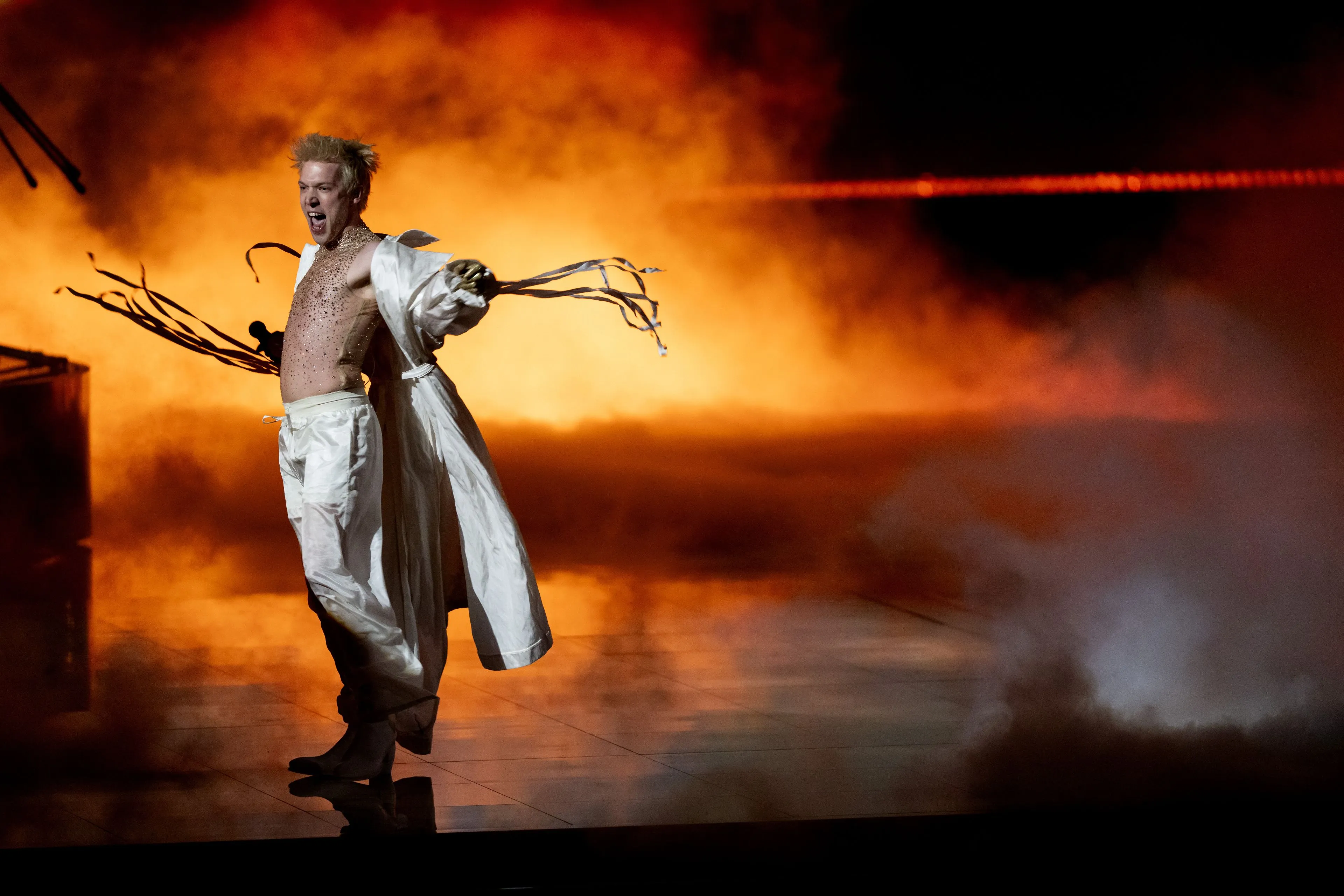 België maakt ook statement tijdens Eurovisie Songfestival: ‘peace’ op arm te lezen
