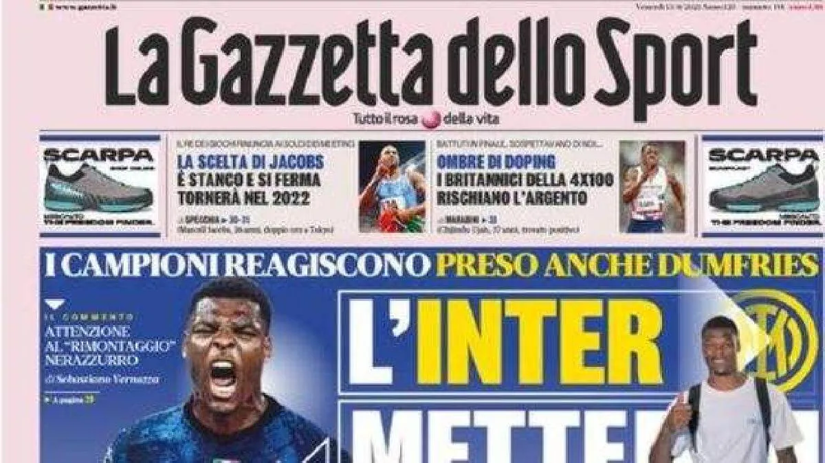 Italie flink onder de indruk van 'wereldtop' Denzel Dumfries, die Inter met twee schitterende goals naar finale schiet