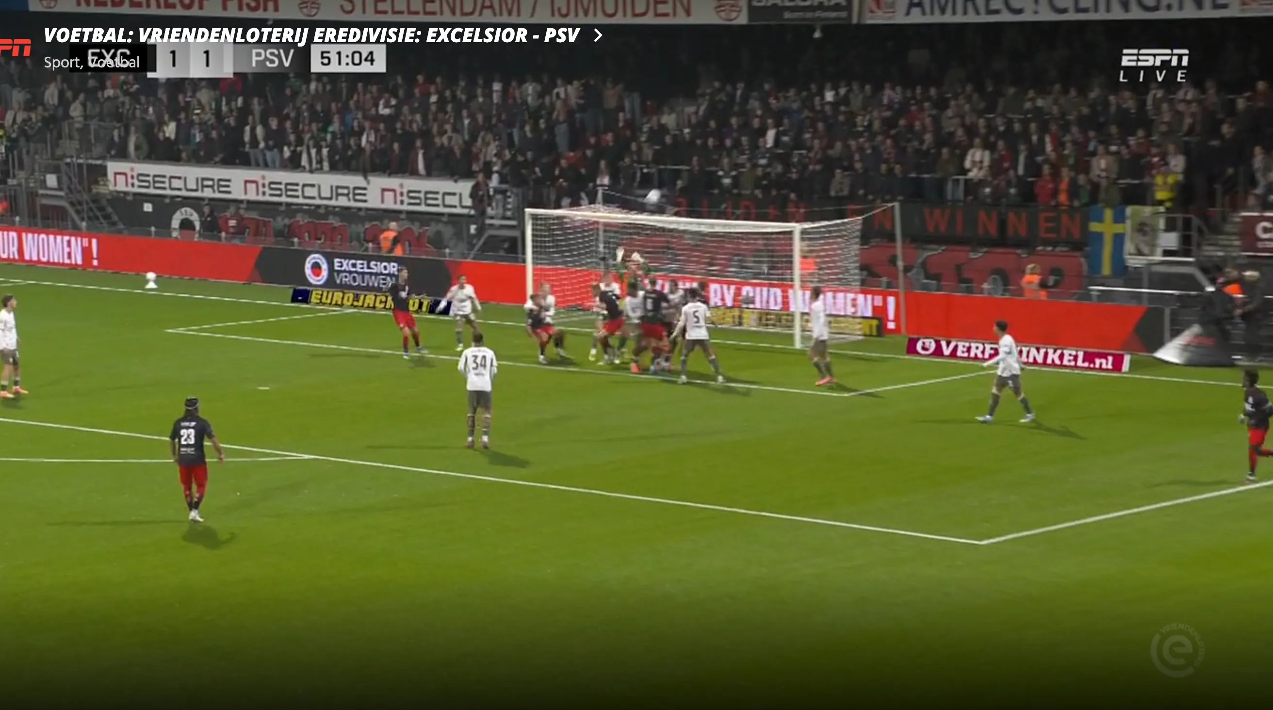 Werd goal Excelsior tegen PSV onterecht afgekeurd? 'Vind dat er weinig aan de hand is'