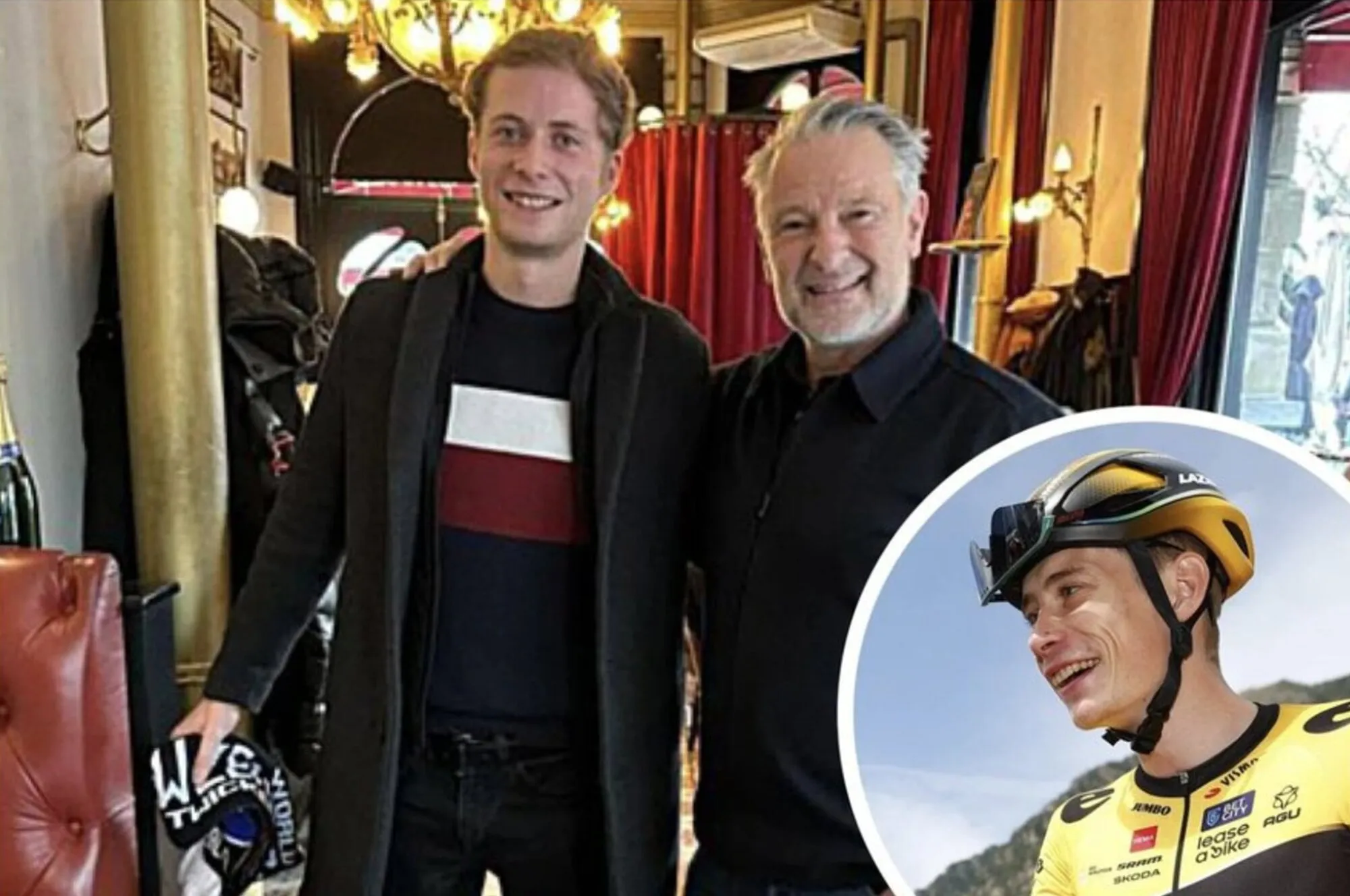 Ein Kunde in der Antwerpener Brasserie Den Artist wird auf lustige Weise mit Jonas Vingegaard verwechselt