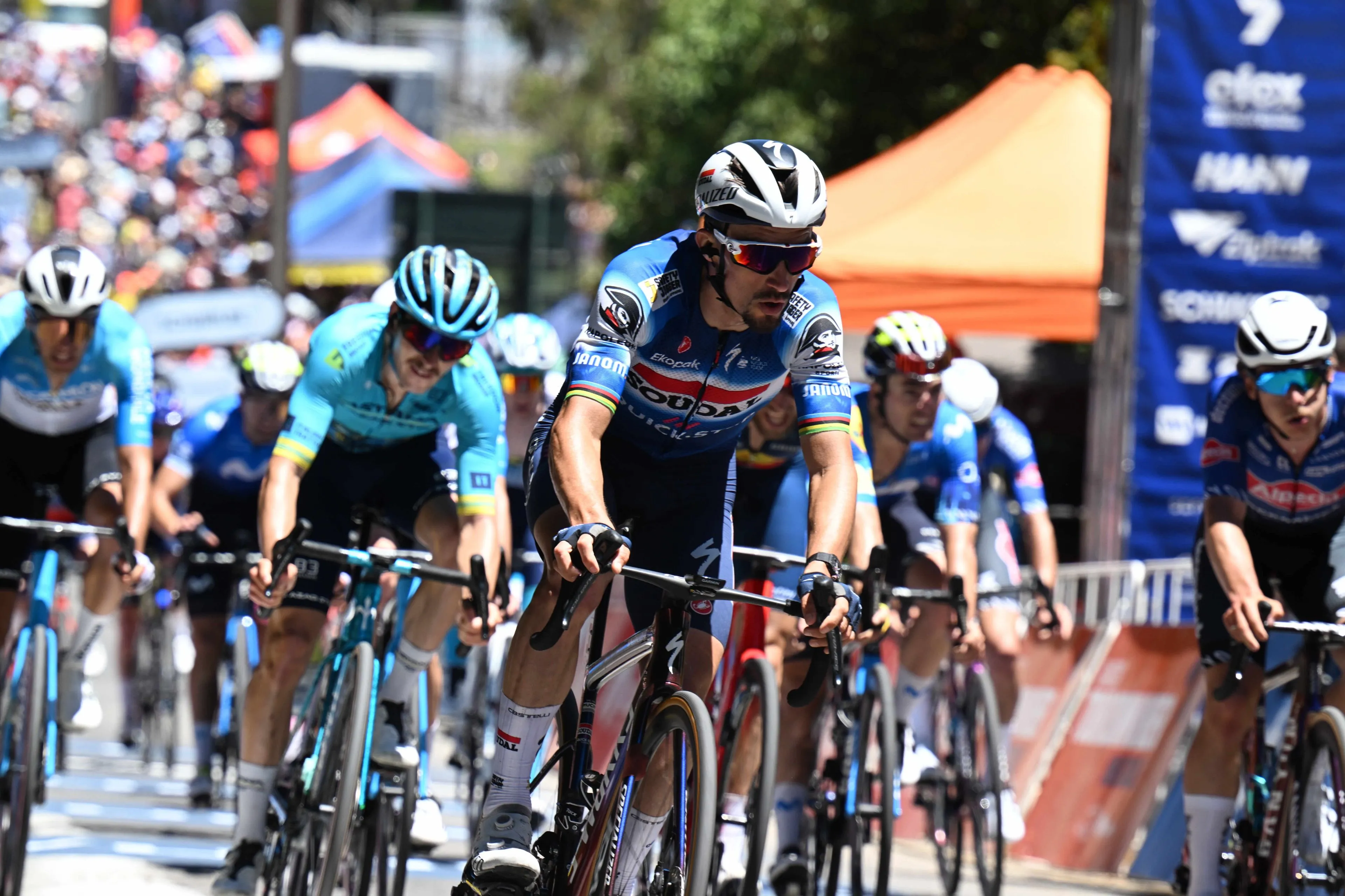 Julian Alaphilippe ist mit dem Feedback zur Tour Down Under zufrieden: "Ich bin zufrieden mit dem, was das Team zeigt, und ich habe mich selbst gut gefühlt"