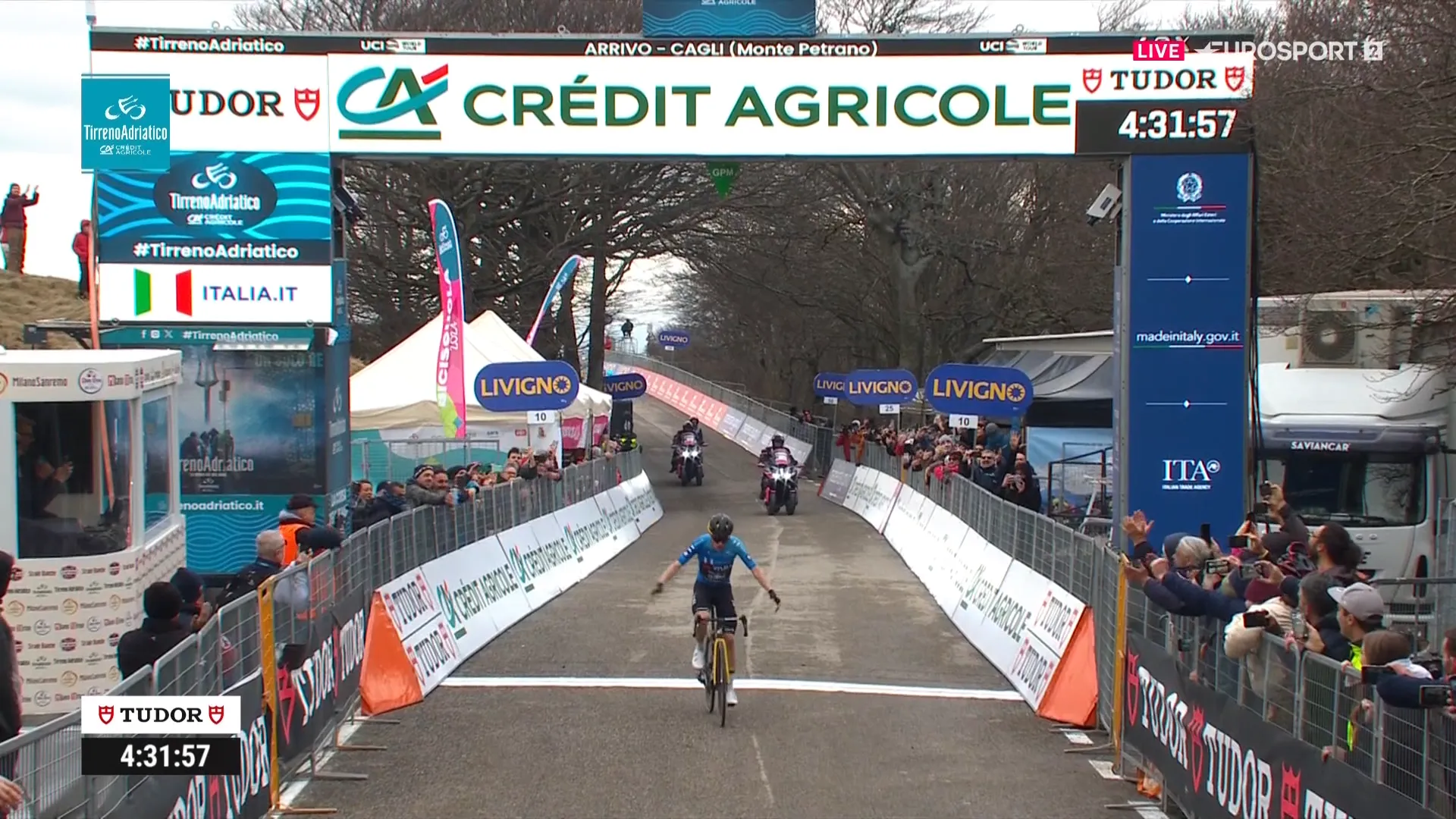 Jonas Vingegaard dezimiert die Konkurrenz am Monte Petrano und bestätigt praktisch den Tirreno-Adriatico 2024-Sieg; Hindley für BORA - hansgrohe Dritter