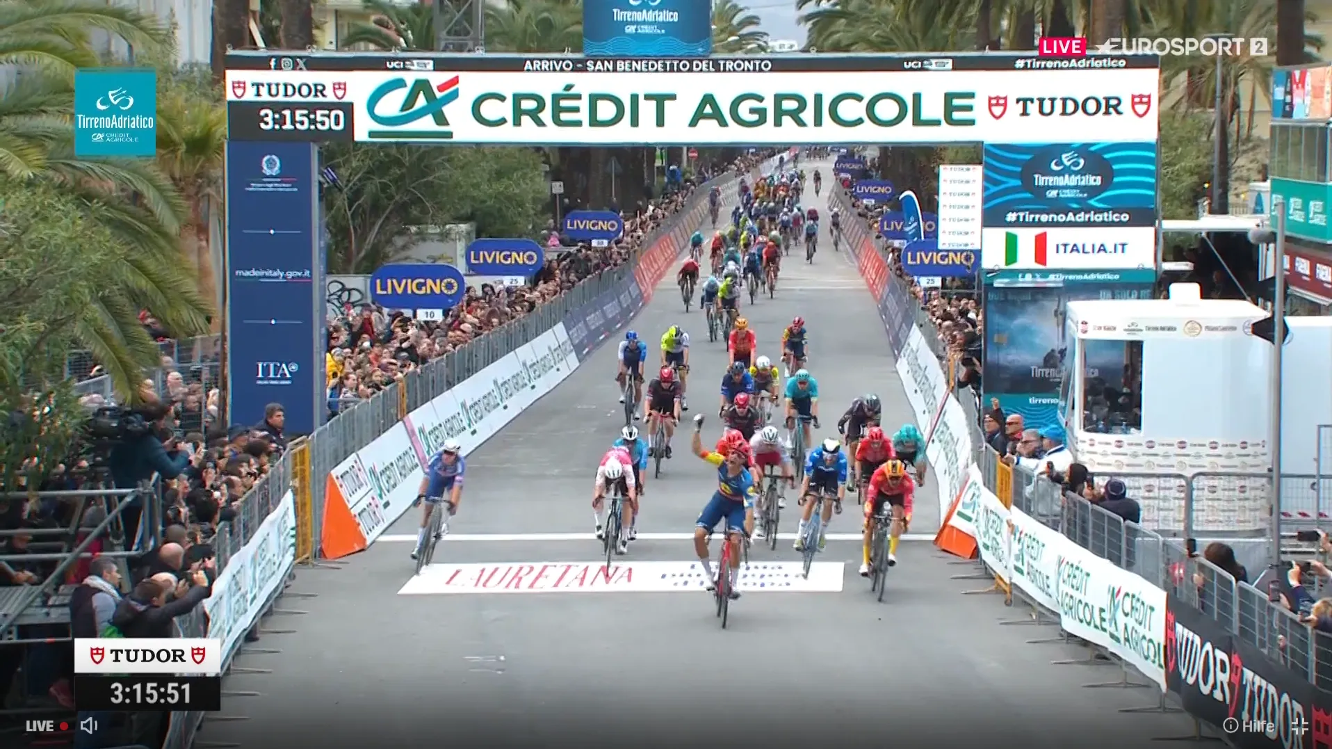 Jonas Vingegaard sichert sich den Gesamtsieg bei Tirreno-Adriatico 2024, Jonathan Milan sprintet auf der letzten Etappe zum Sieg