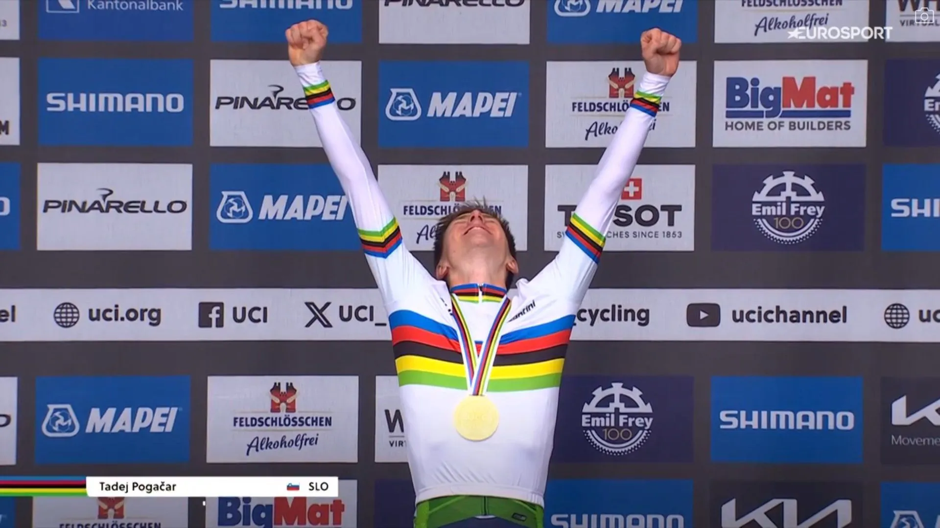 "Ich bin sehr stolz darauf, Teil dieses historischen Moments zu sein" - Primoz Roglic reagiert auf den Weltmeisterschaftssieg von Tadej Pogacar