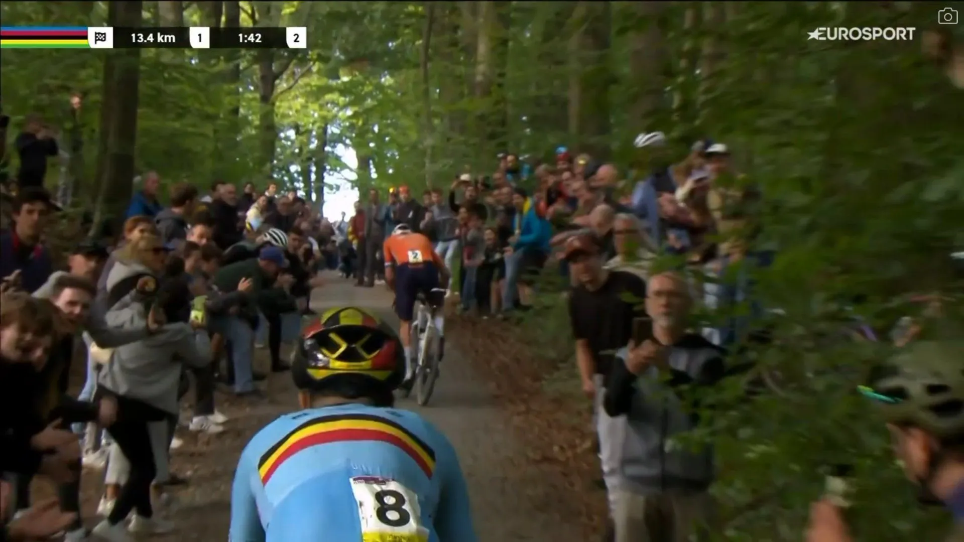 Florian Vermeersch Zweiter hinter van der Poel bei den Gravel Worlds: "Seine Kurven waren länger und schneller"