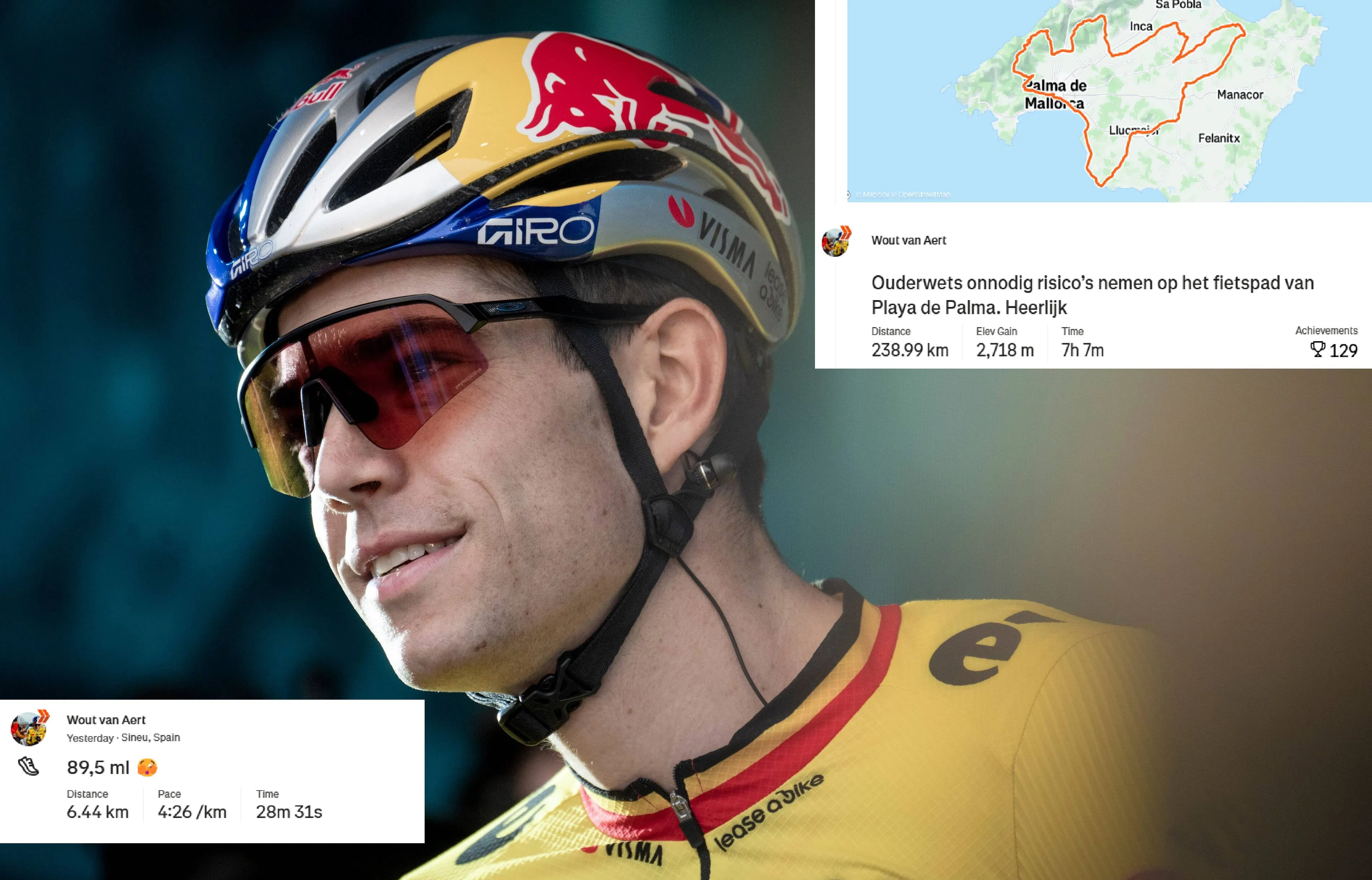 Wout Van Aert beeindruckt vor seinem Saisondebüt mit einer monströsen Doppel-Trainingseinheit