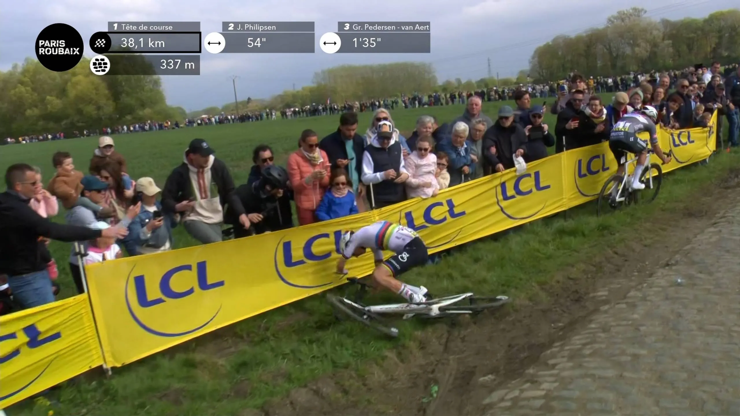 VIDEO: Katastrophe für Tadej Pogacar: Mathieu van der Poel fährt bei Paris-Roubaix 2025 allein!