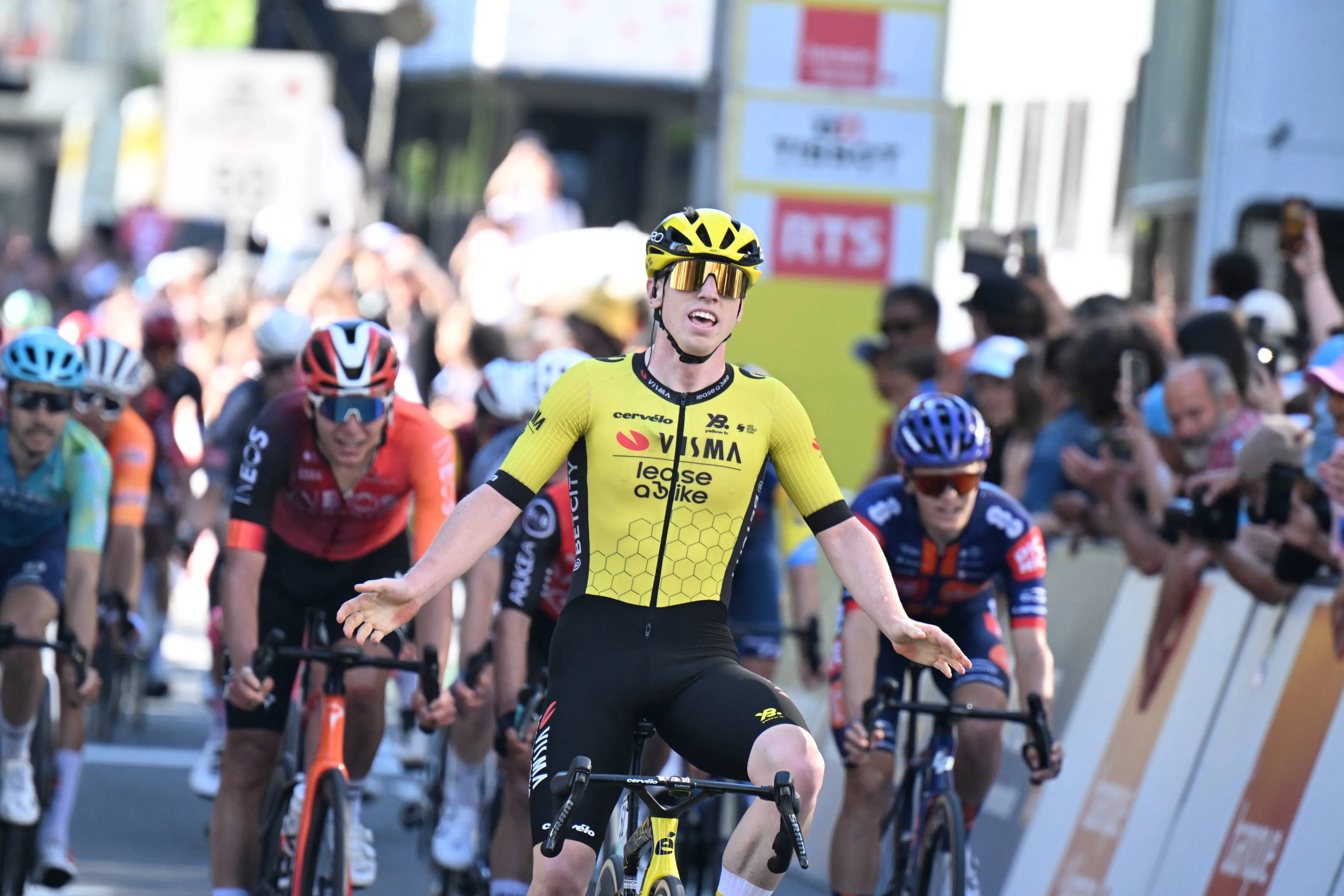 UPDATE! Nicht Jonathan Milan gewinnt 1. Etappe der Deutschland Tour 2025 in Herford, sondern Matthew Brennan!