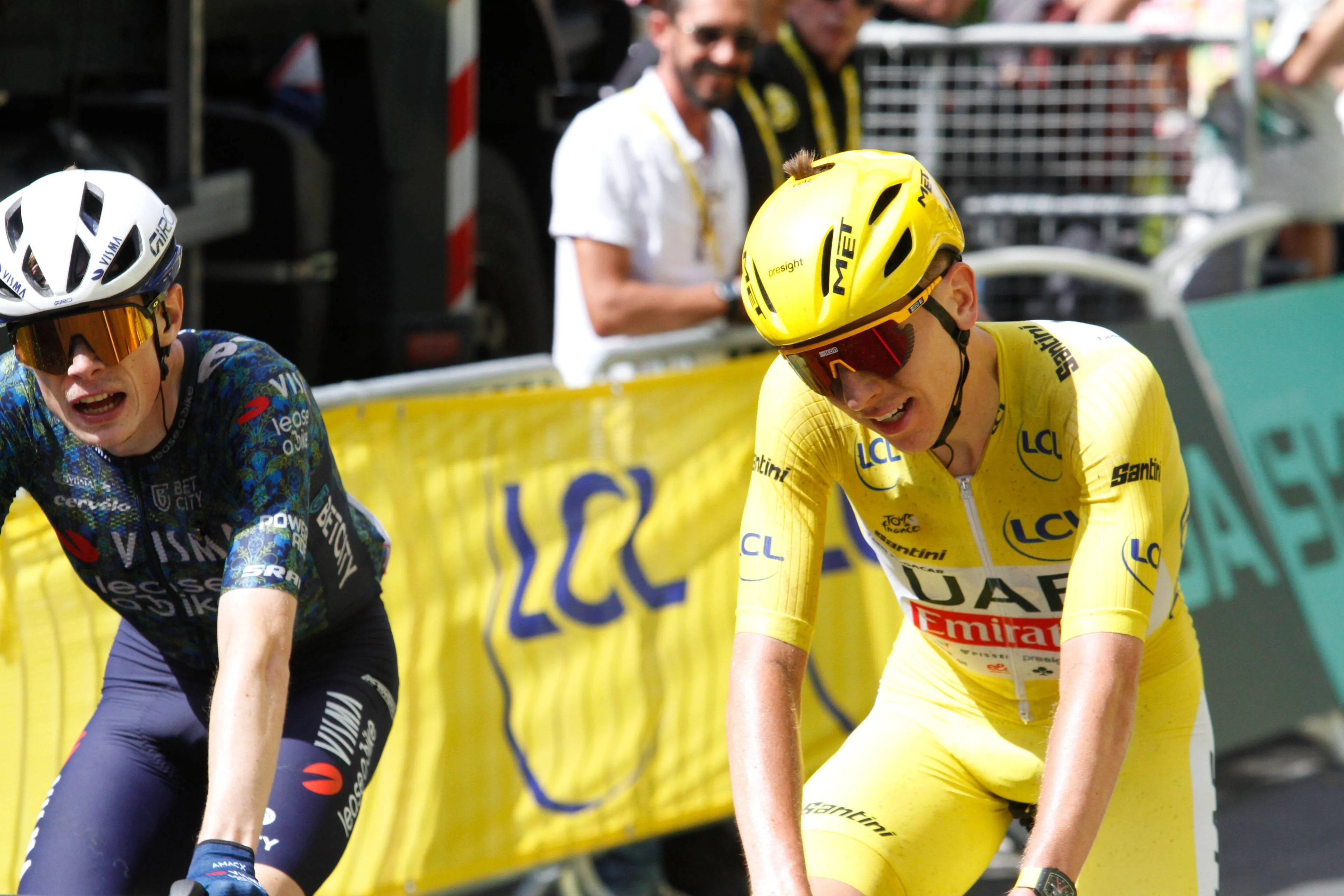 Criterium du Dauphine Gesamtklassement nach Etappe 1: Pogacar in Gelb vor Vingegaard und Van der Poel!