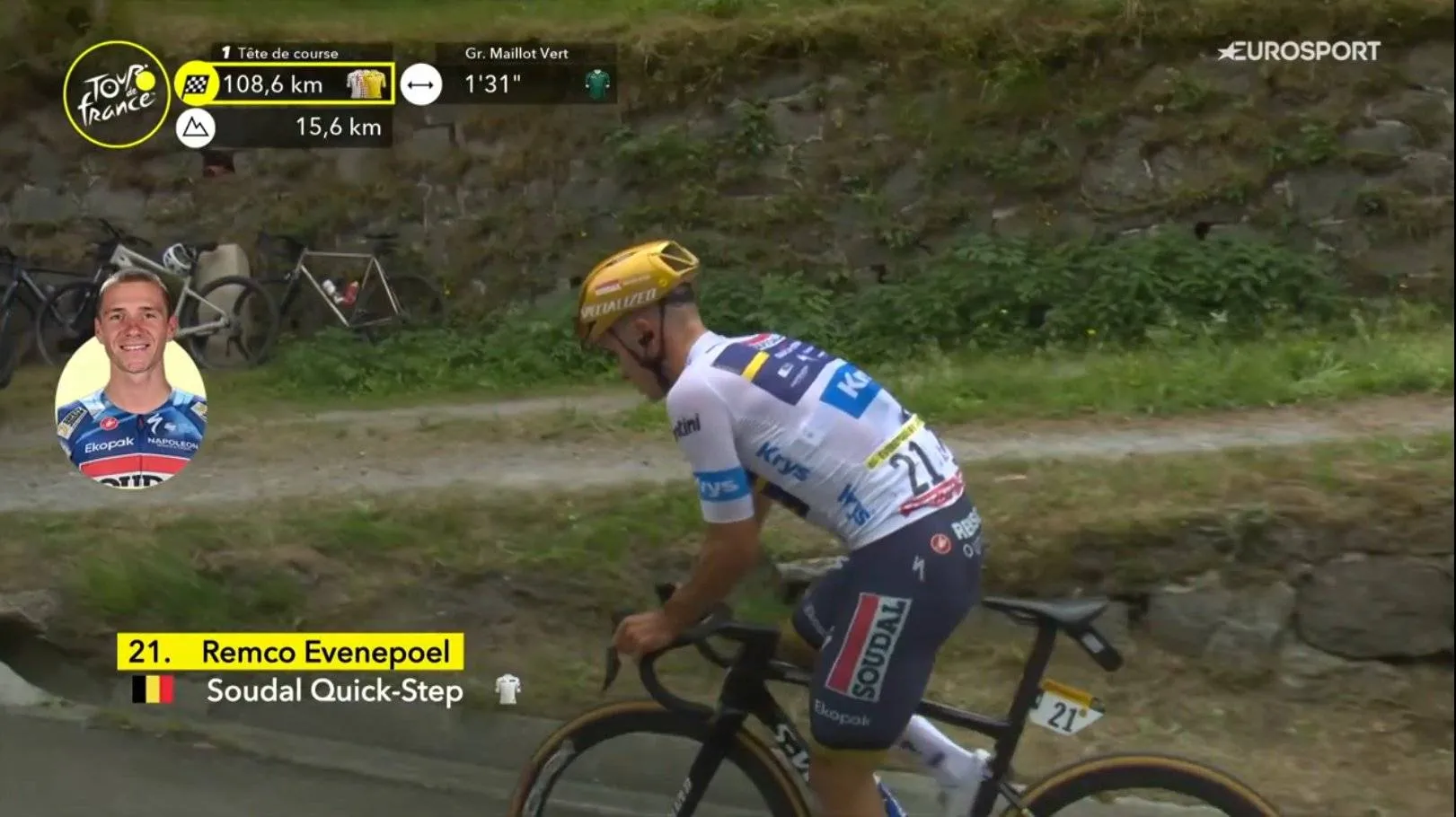 VIDEO: Remco Evenepoel fällt 108 Kilometer vor dem Ziel aus dem Peloton – Florian Lipowitz wittert Podium und Weißes Trikot