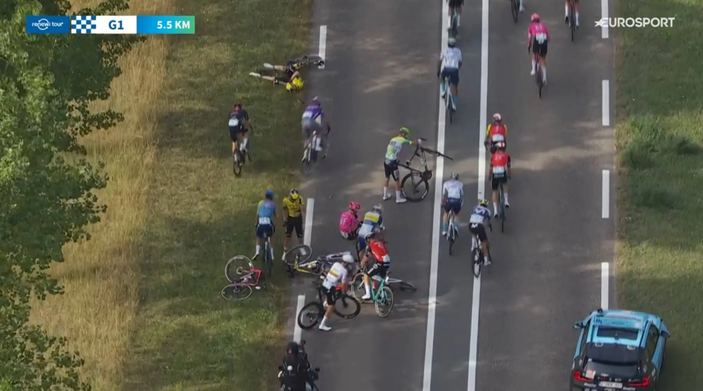 Medizinische Berichte & Ausfälle 2025 Renewi Tour: Update Etappe 1 - Sam Welsford unter mehreren Sprintern, die in einen späten Sturz verwickelt sind