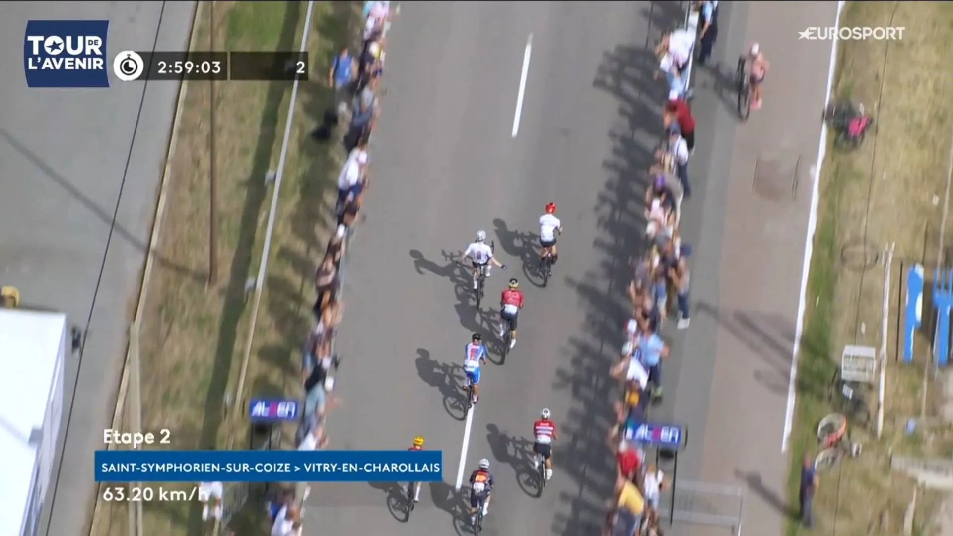 Elliot Rowe gewinnt die zweite Etappe der Tour de l'Avenir vor dem deutschen Louis Leidert