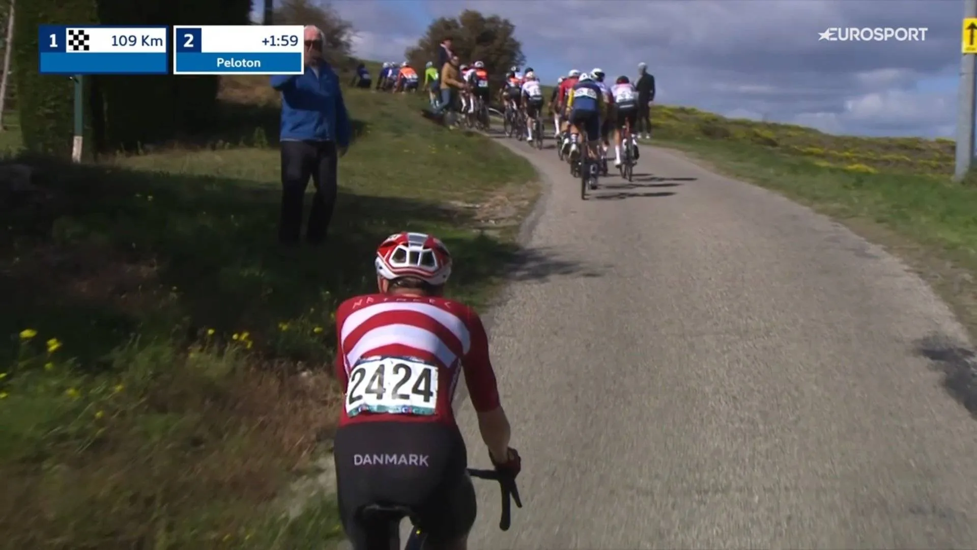 VIDEO: Jonas Vingegaard fällt bei der Europameisterschaft 100 Kilometer vor dem Ziel zurück