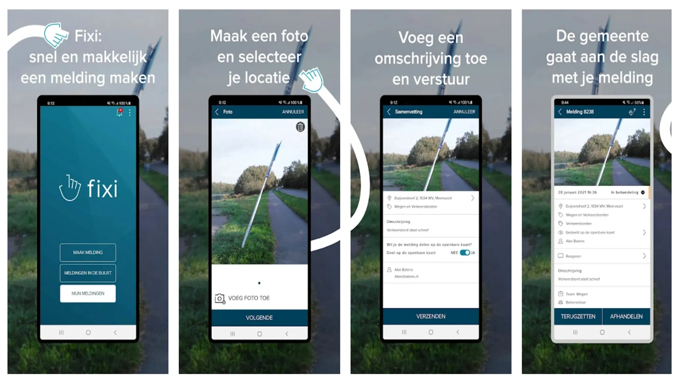 Meldingen in de openbare ruimte met de Fixi-app