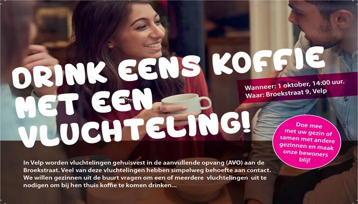 koffie drinken met een vluchteling