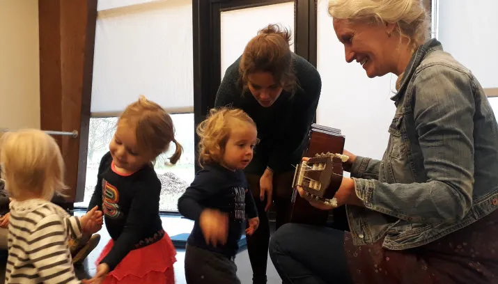 muziek op schoot