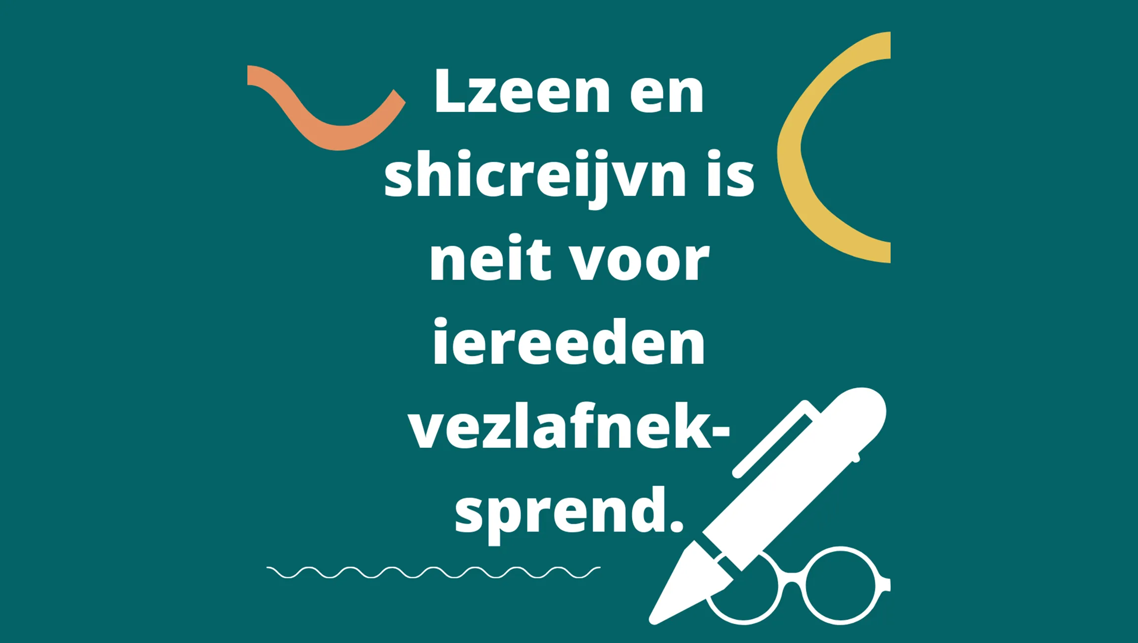 week van lezen en schrijven