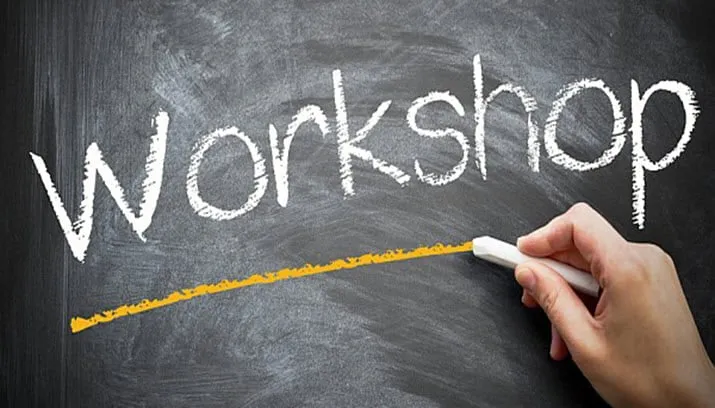workshops chalkboard
