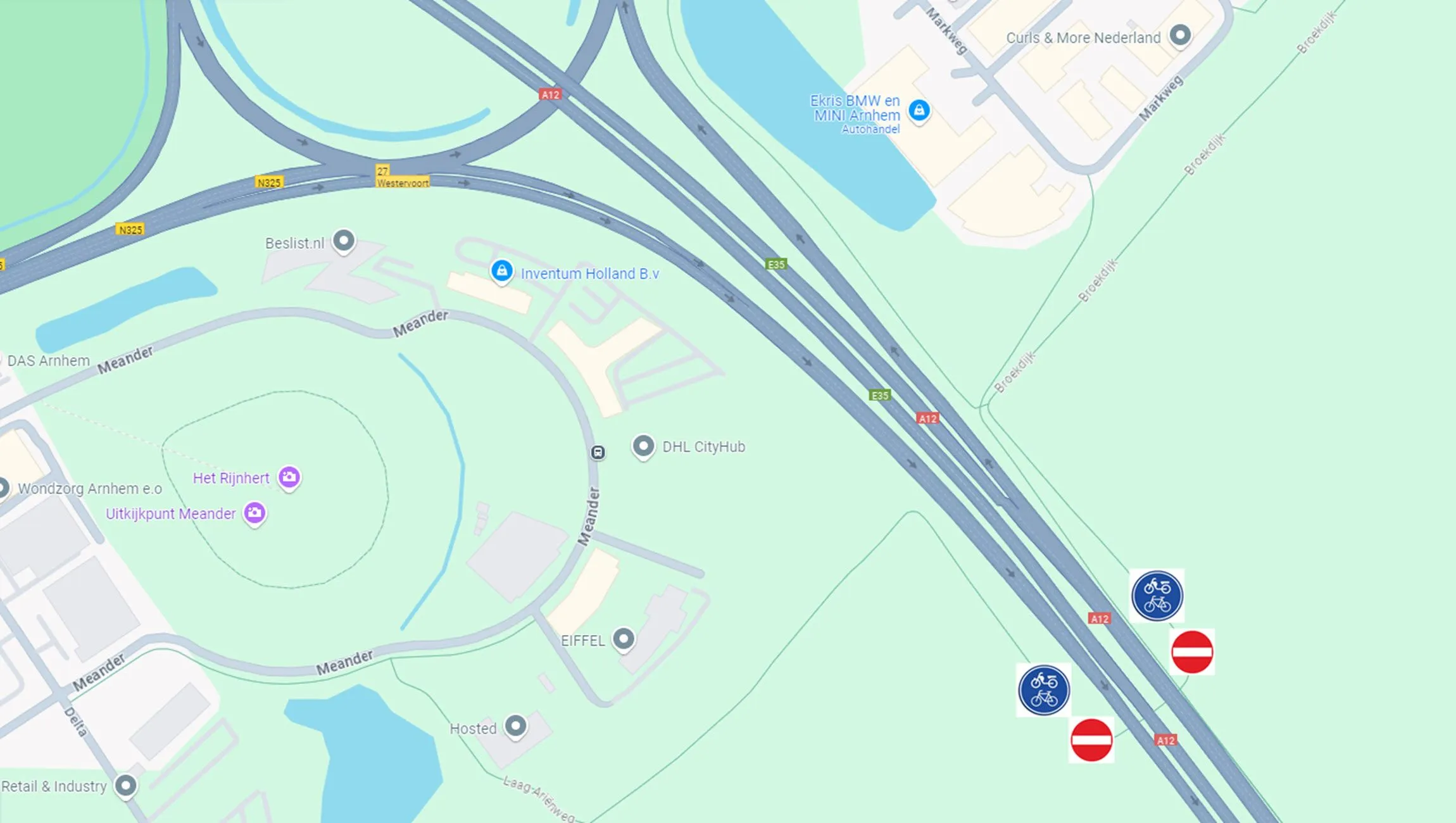 fietspad onder ijsselbrug a12 velp arnhem afgesloten