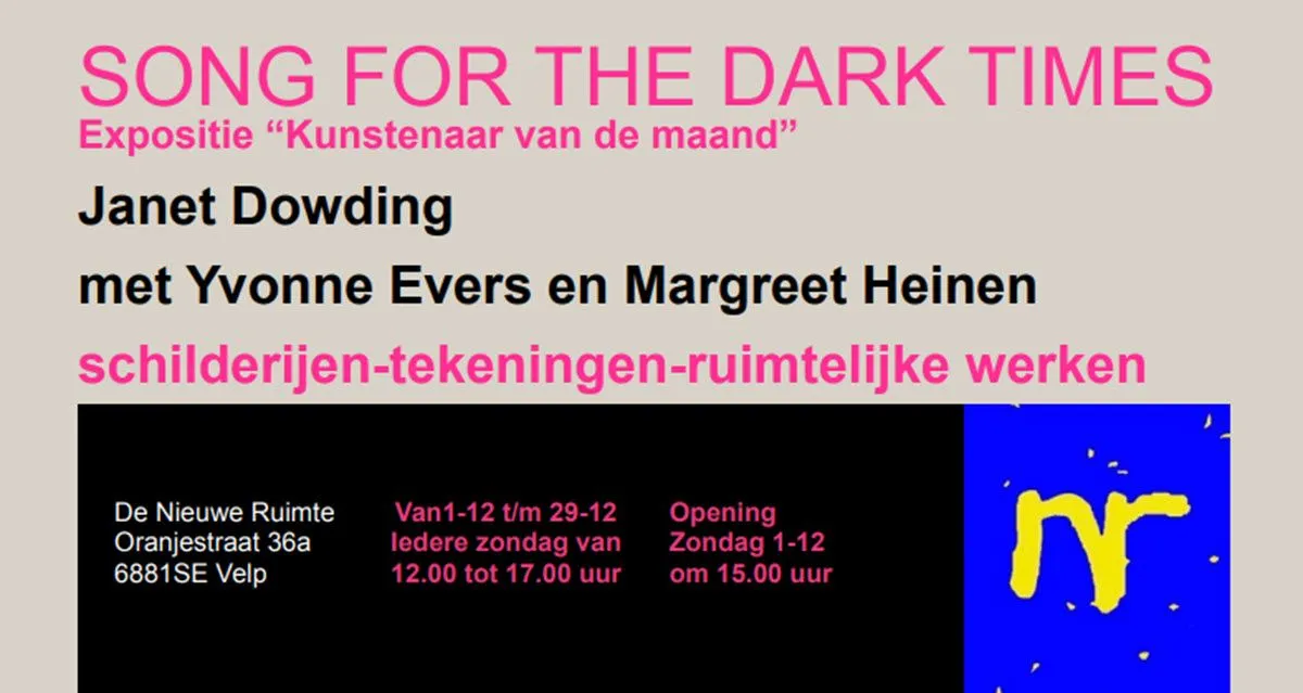 song for the dark times expositie nieuwe ruimte velp