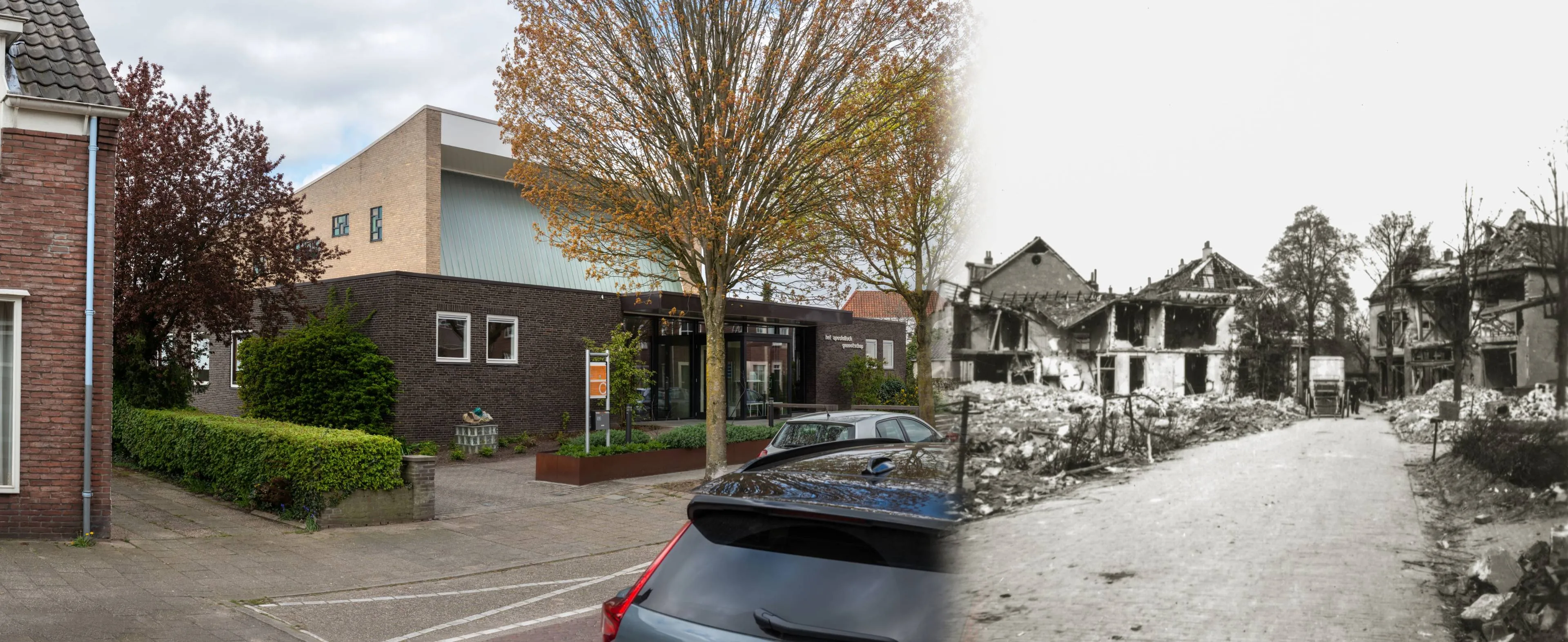 Oprichting herinneringsmonument V1-ramp Oranjestraat in Velp op 28 maart 2025