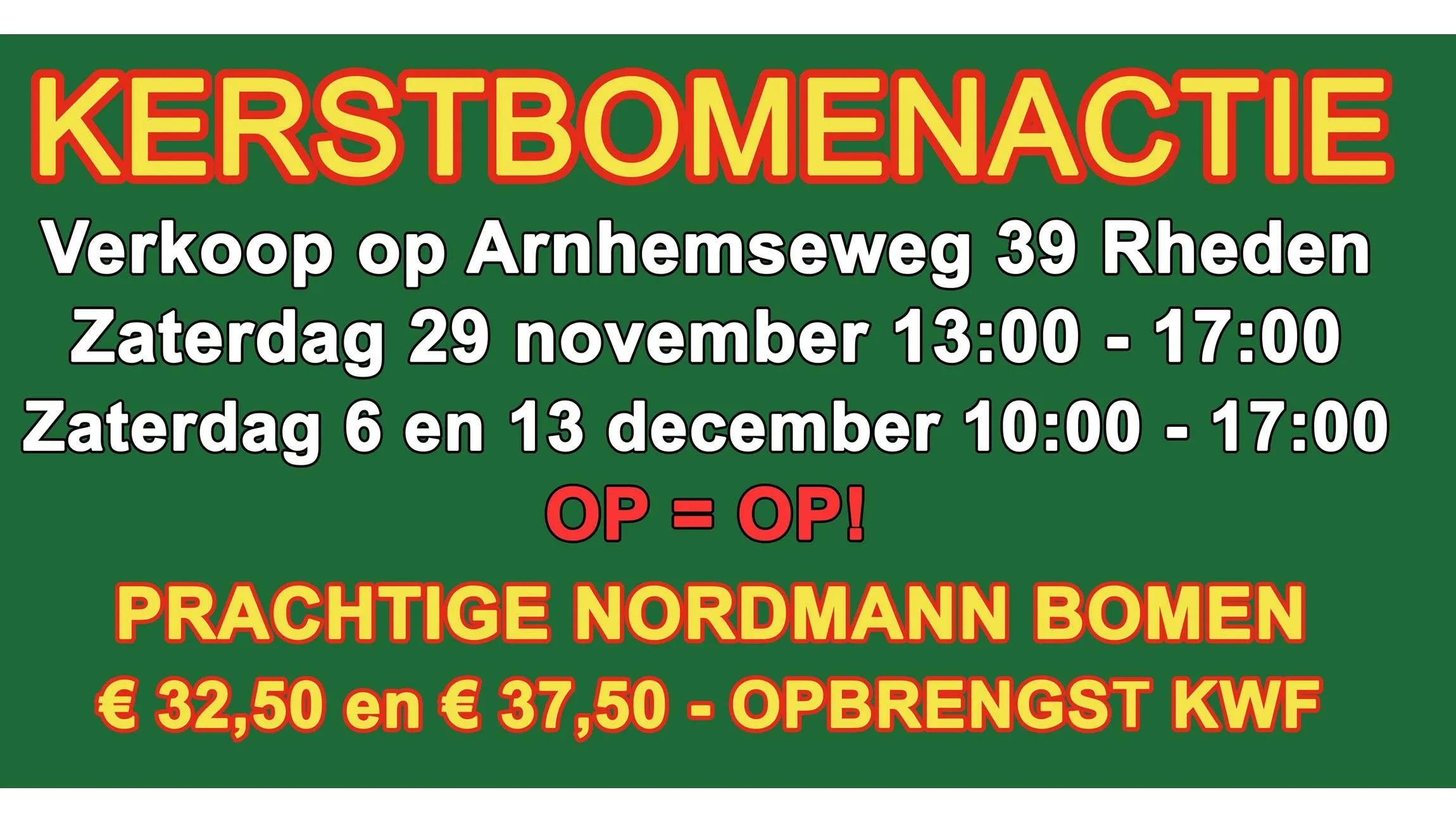 Kerstbomenactie 2025 Team Pa