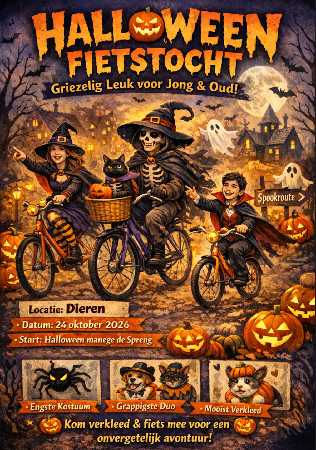 Halloween Fietstocht Dieren