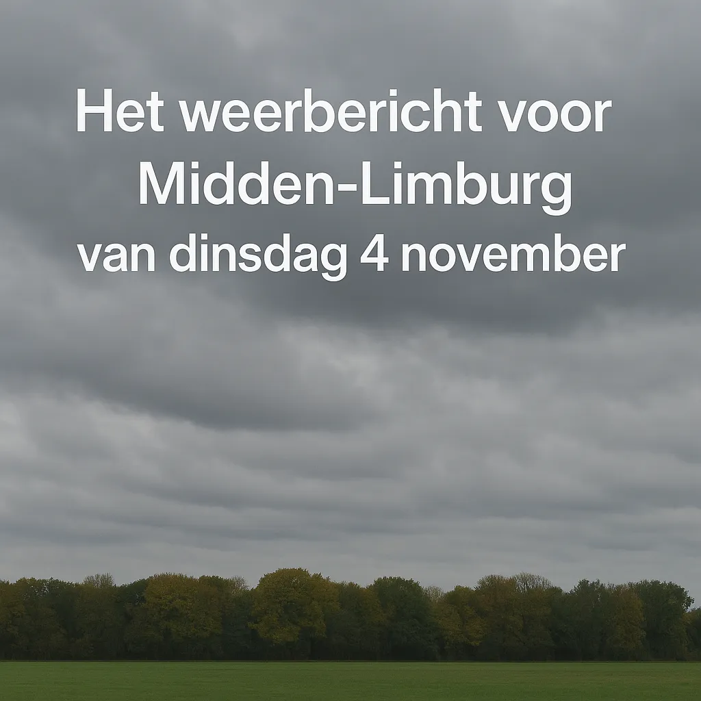 Weerbericht voor Midden-Limburg, 4 november