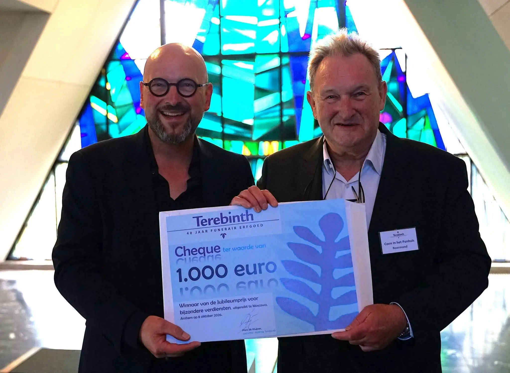 uitreiking cheque