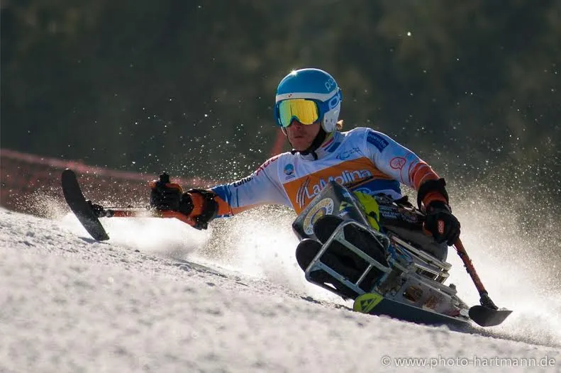 zitskier in actie