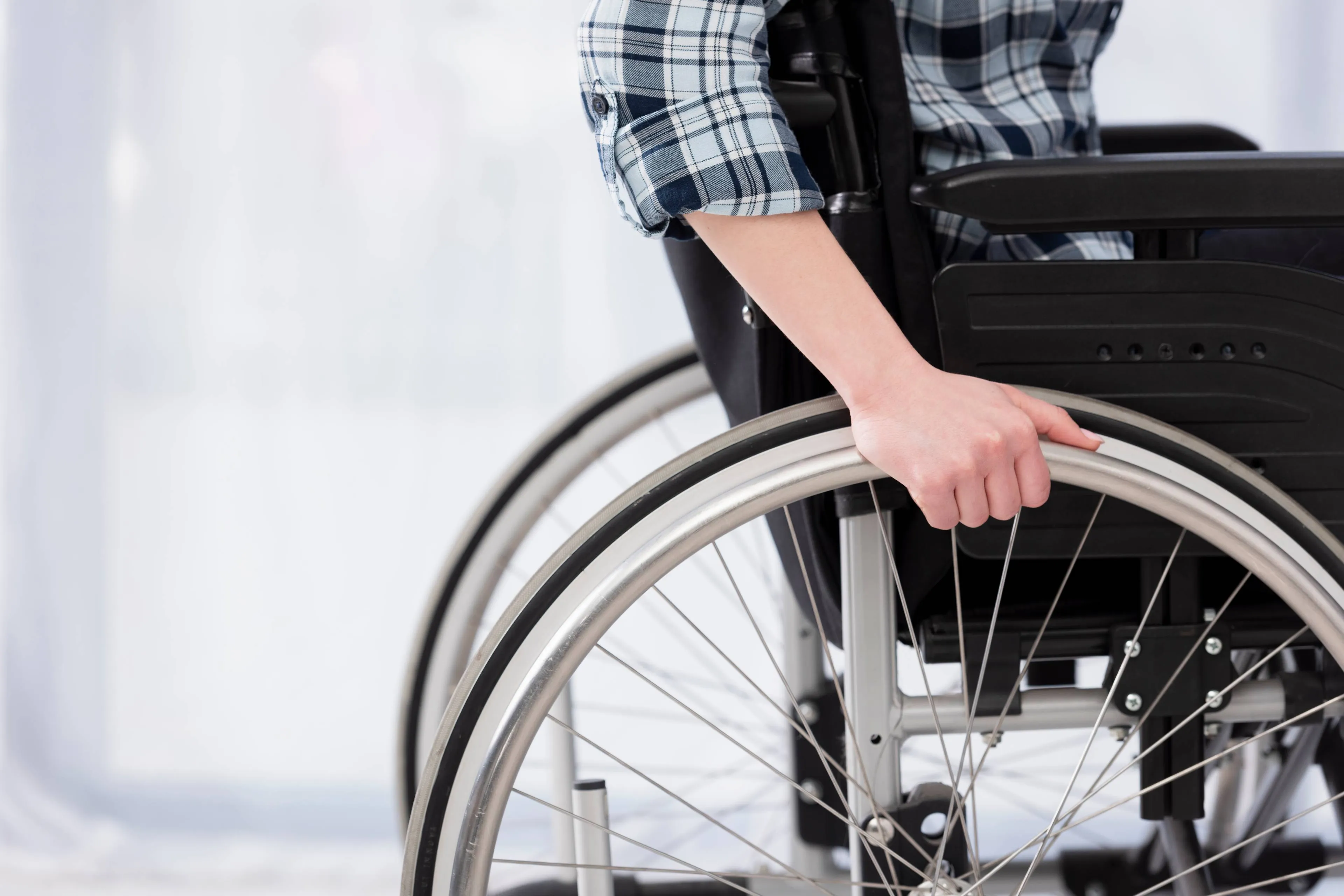 close up invalid person wheelchair