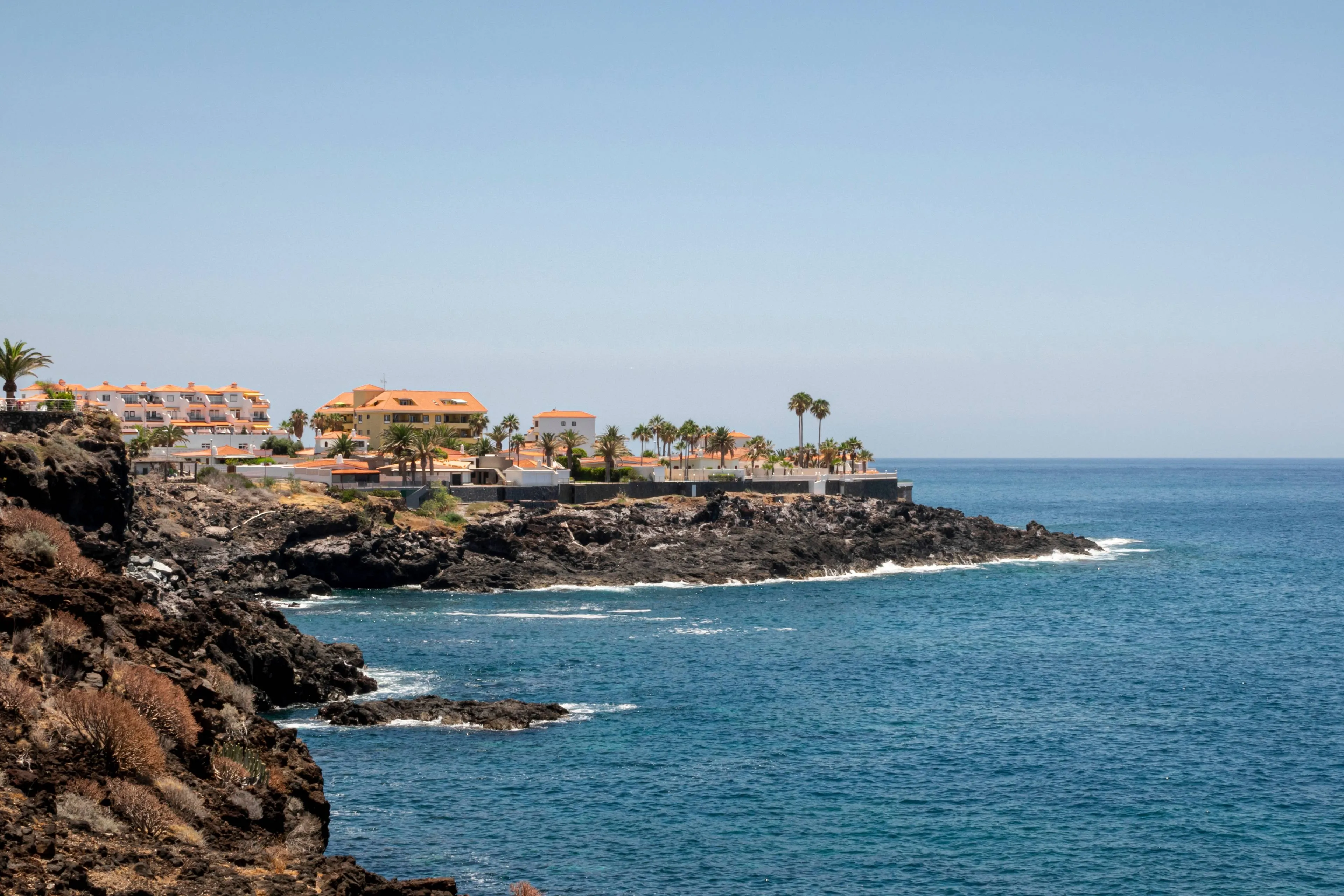 rocky littoral with clear sky