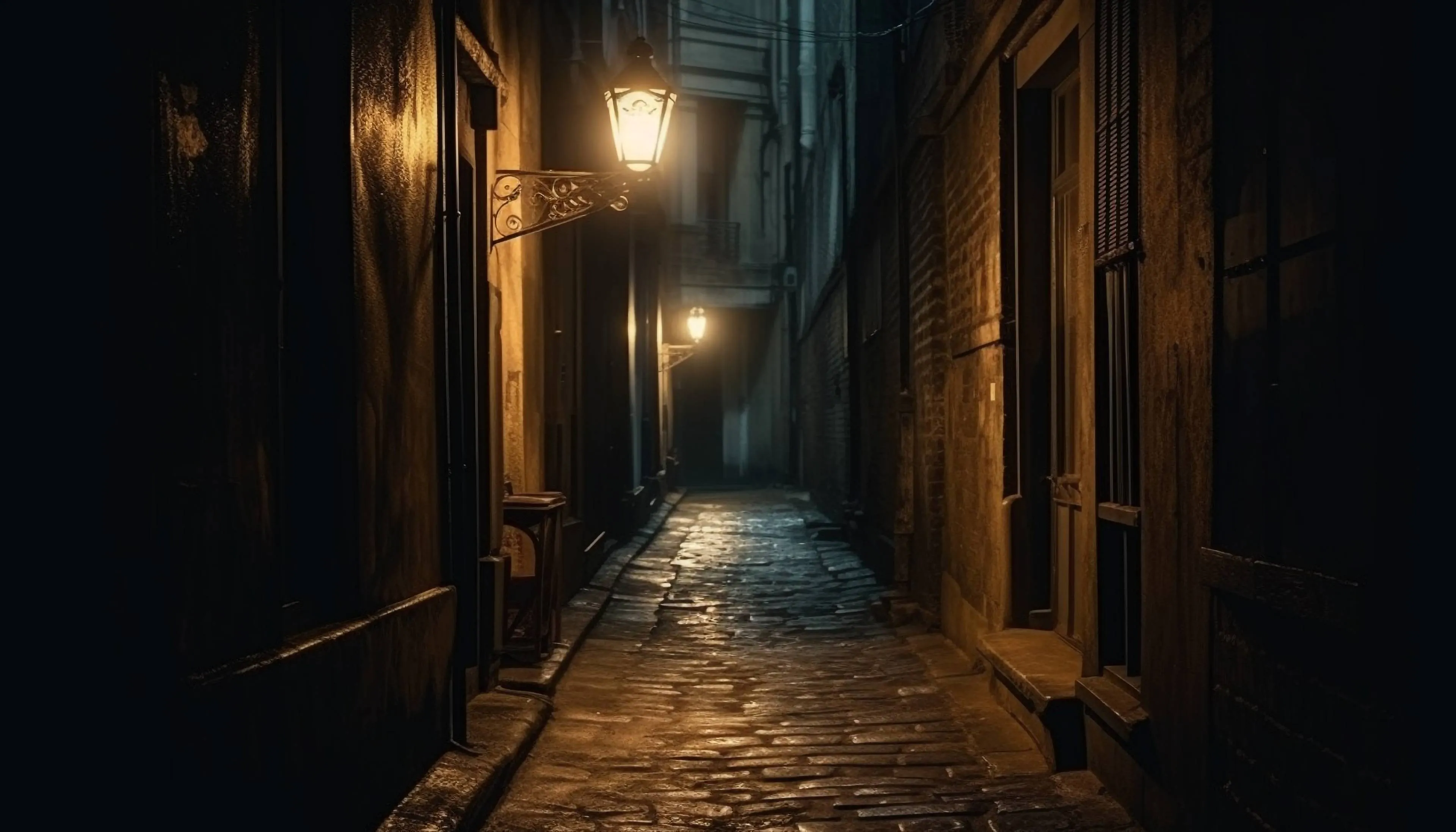 spooky-old-architecture-illuminated-by-lantern-light-generated-by-ai