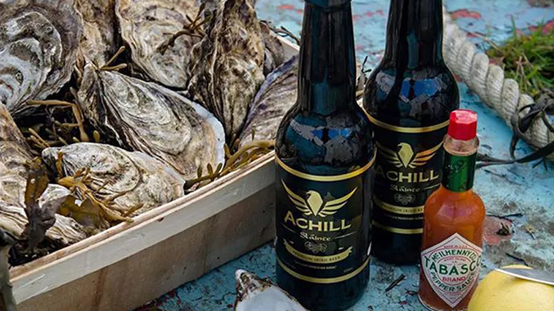 bier en oesters bij de hollande