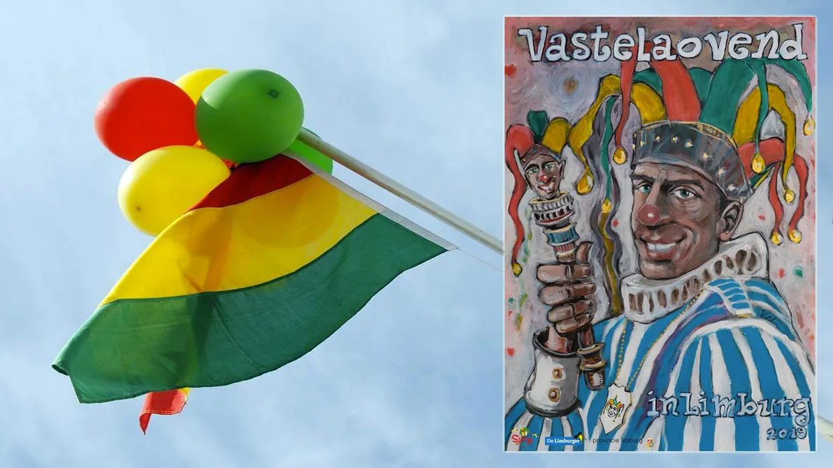 carnavalsdriekleur rood geel groen vlag