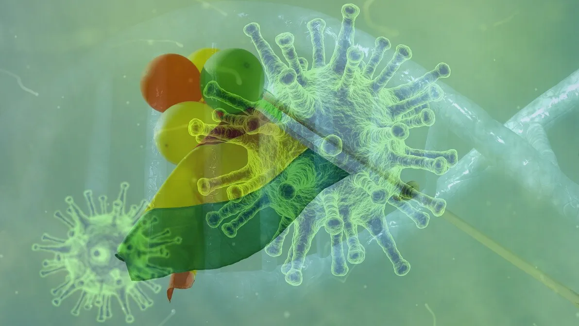 coronavirus overschaduwt carnavalsdriekleur rood geel groen vlag 1