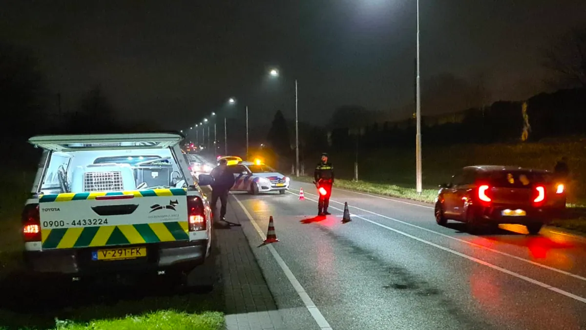 dierenambulance hond doodgereden in geleen