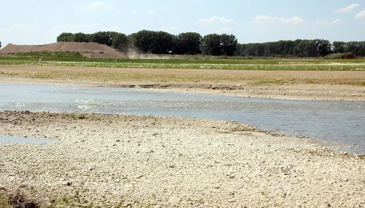 droogte 2018 maas bij grevenbicht