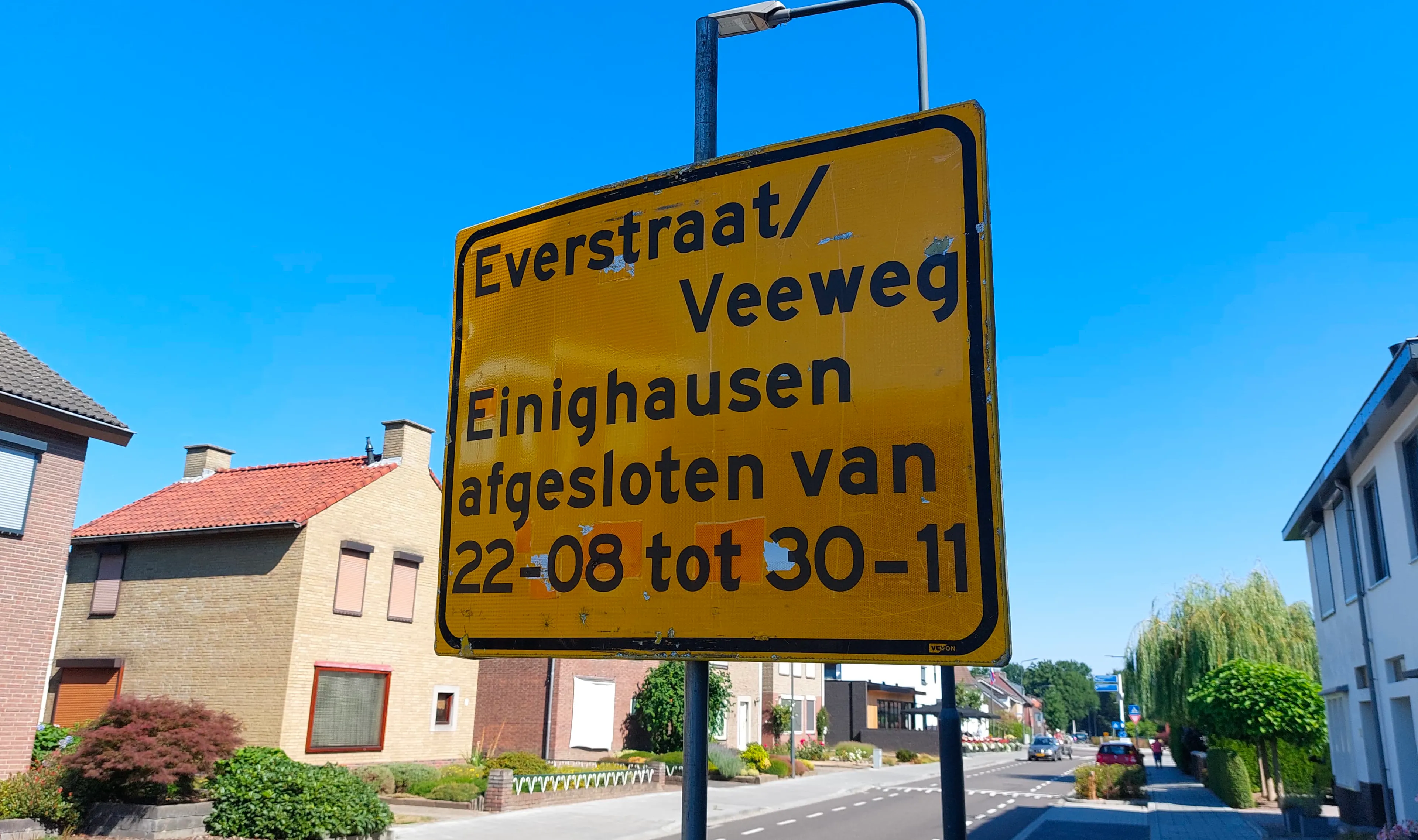 everstraat veeweg afgesloten 2022