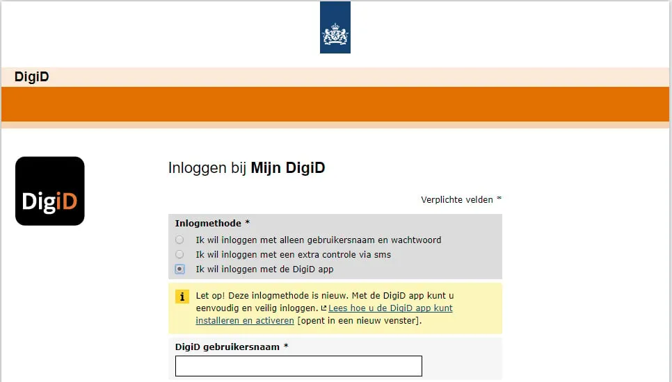 inloggen met digid app