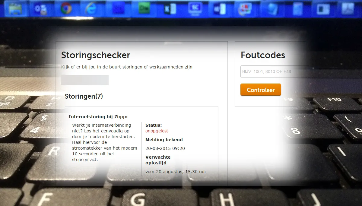 internetstoring bij ziggo