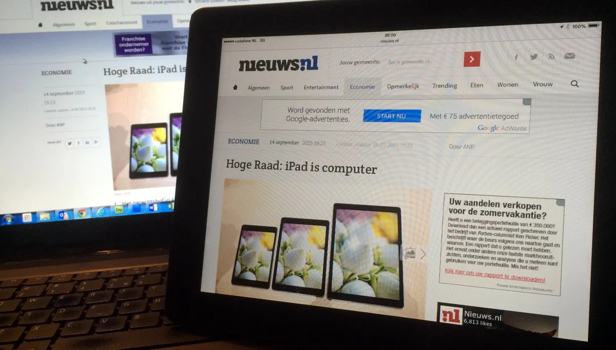 ipad is computer hoge raad