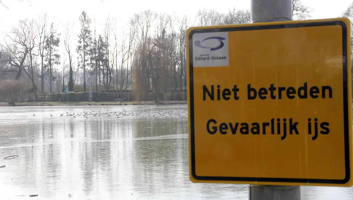 niet betreden gevaarlijk ijs 2018