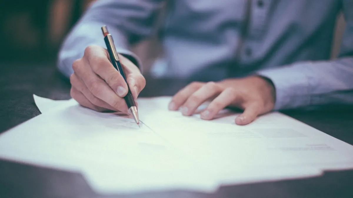 ondertekenen van een contract
