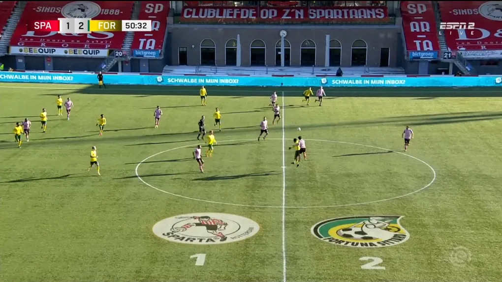screenshot wedstrijd sparta fortuna sittard