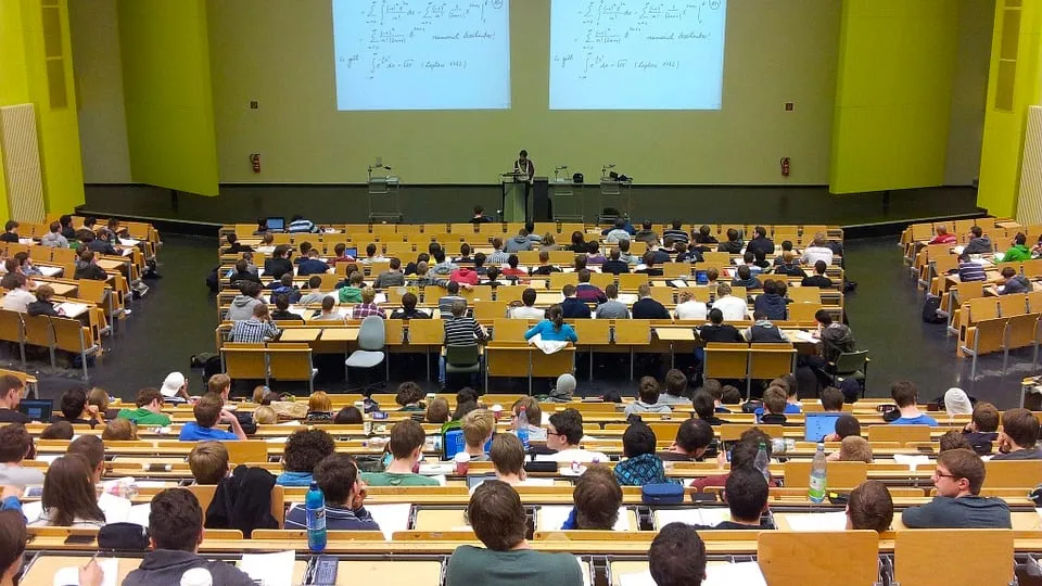 studenten in collegezaal