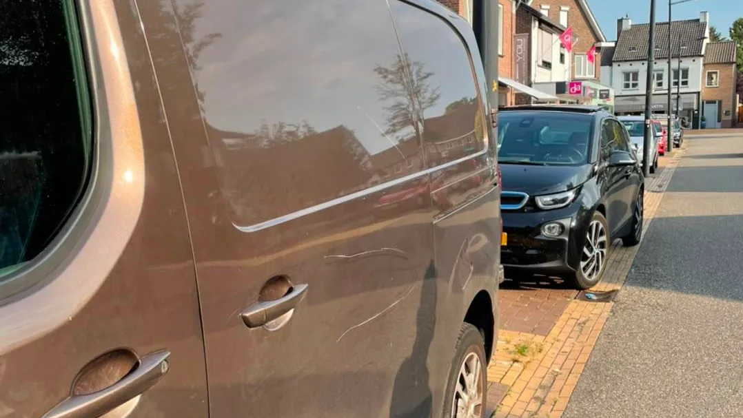 vandalisme bestelbus iris bloemen born