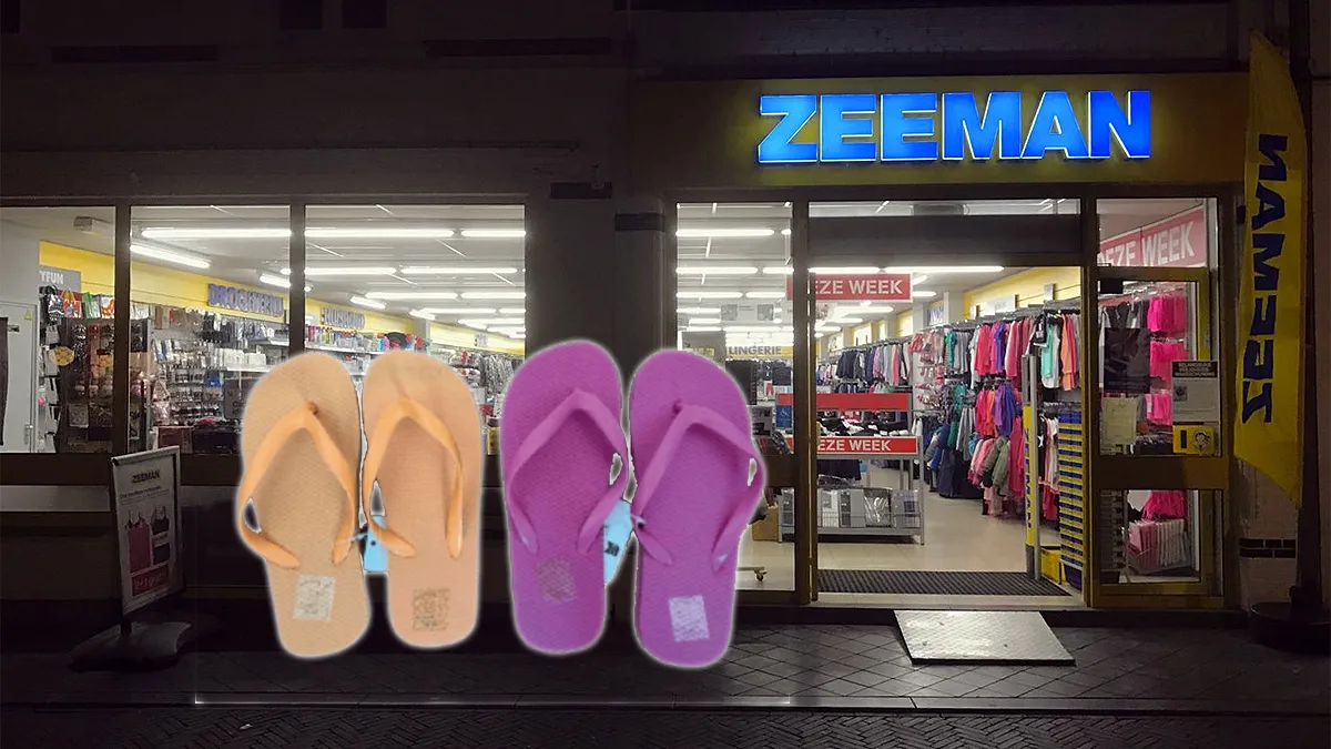 veiligheidswaarschuwing teenslippers voor kinderen zeeman winkel