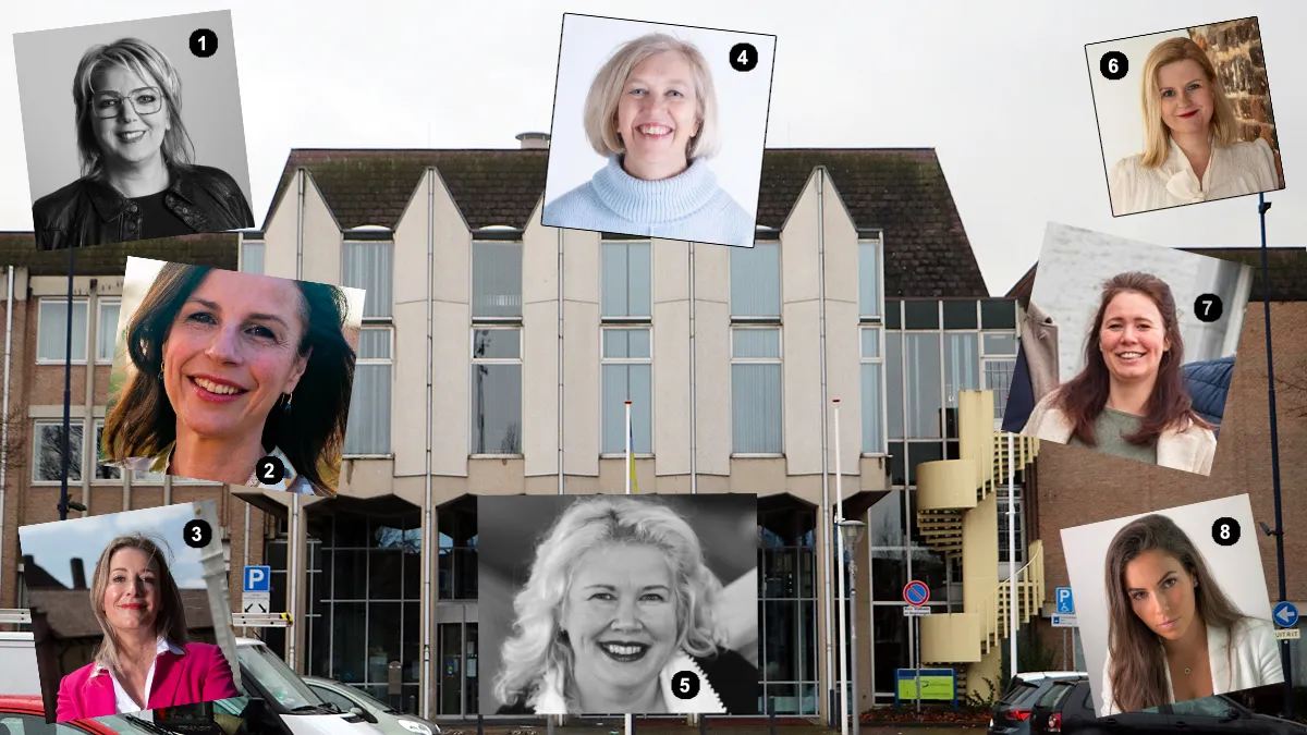 vrouwelijke lijsttrekkers markt geleen voor gemeentehuis