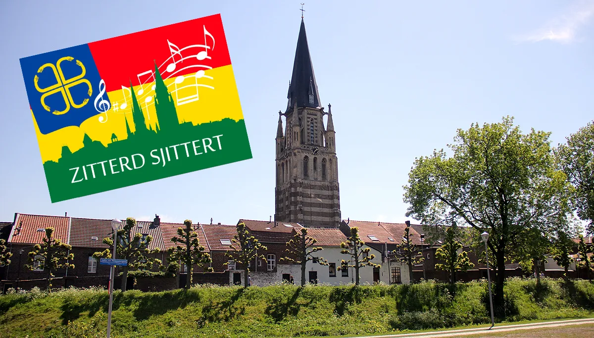 zitterd sjittert met kerktoren sittard gezien vanaf schootsvelden voor ligne